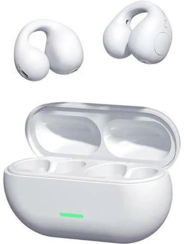 Main image of Wireless Bone Conduction Headphones, Open Ear Waterproof for Workouts Hiking Driving - White