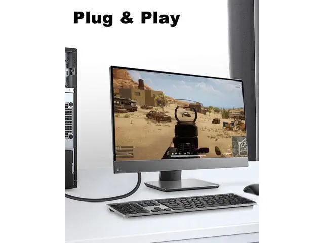 Alt view image 6 of 7 - DisplayPort to VGA Cable 6FT/1.8M, Displayport to VGA Adapter Gold Plated 1080P@60Hz for Monitor, Laptop, PC, TV, Projector (Not Bidirectional)