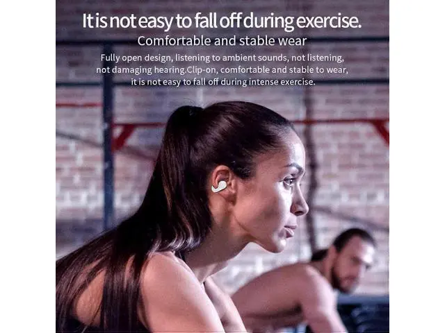 Alt view image 5 of 5 - Wireless Bone Conduction Headphones, Open-Ear Waterproof for Workouts, Hiking, Driving - Black