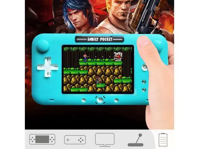 Alt view image 3 of 7 - RS-52FC PSP 4.0 inch Pocket Console Handheld Game Player, Support 208 NES Classical Games (Blue) Black