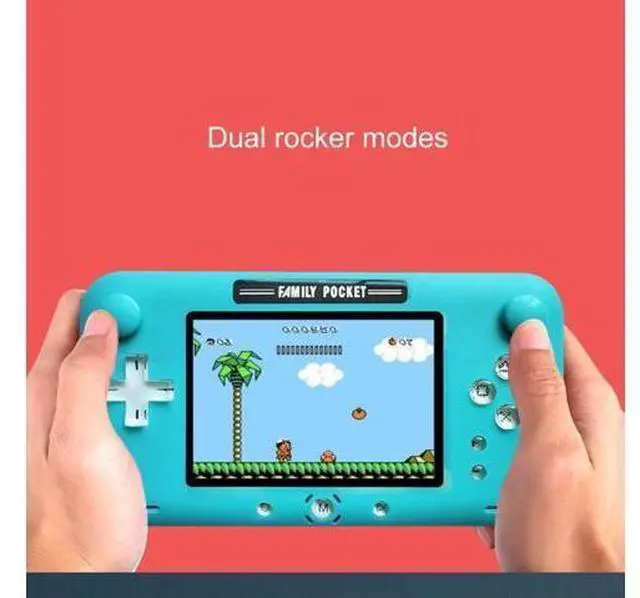 Alt view image 4 of 7 - RS-52FC PSP 4.0 inch Pocket Console Handheld Game Player, Support 208 NES Classical Games (Blue) Black