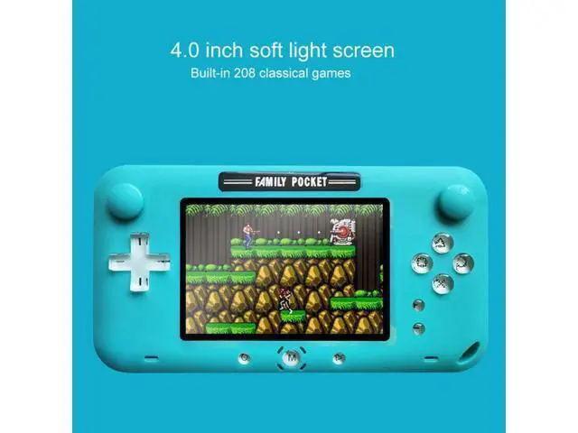 Alt view image 5 of 7 - RS-52FC PSP 4.0 inch Pocket Console Handheld Game Player, Support 208 NES Classical Games (Blue) Black