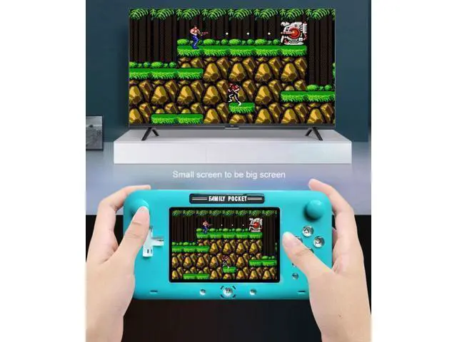 Alt view image 6 of 7 - RS-52FC PSP 4.0 inch Pocket Console Handheld Game Player, Support 208 NES Classical Games (Blue) Black