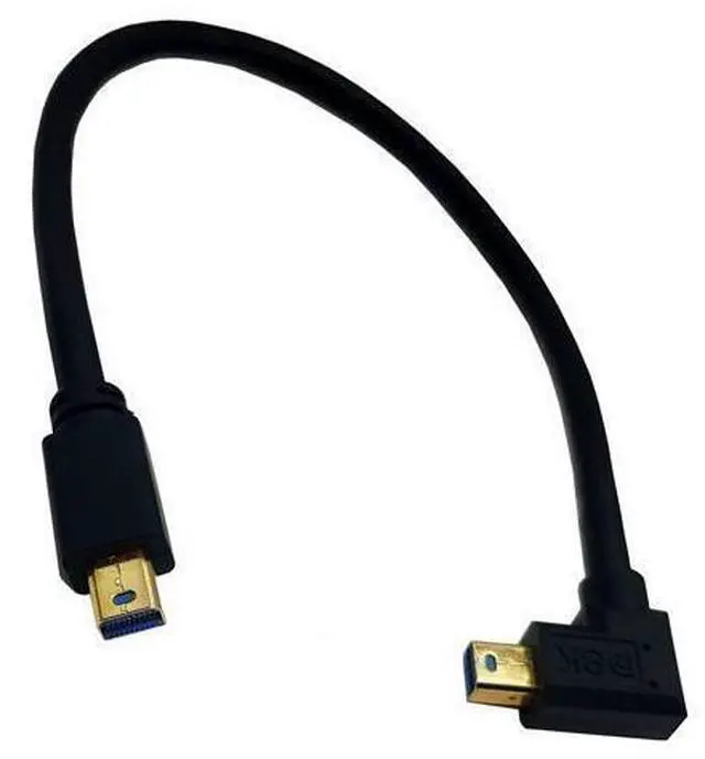 Alt view image 2 of 4 - Mini DisplayPort Cable, 1FT 90 Degree Left Angled 8K Mini DisplayPort (Mini DP) Male to Male 8K Extension Cord for with Mini DP PC/Laptop (Left Angle)