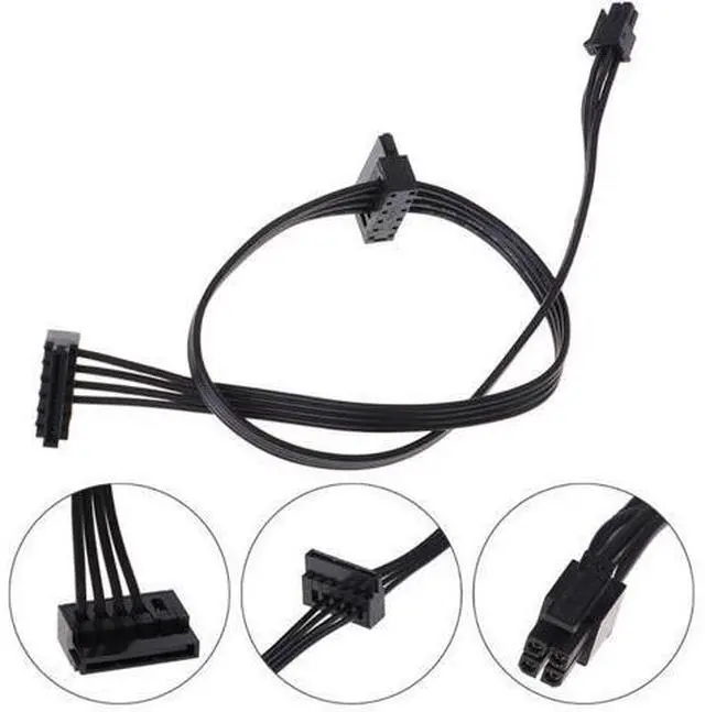 Main image of 1Pc 45CM Cable MINI 4 Pin Turn 2 SATA Power Supply For Lenovo Main Board Interface Small 4Pin To Two SATA SSD Power Supply Cable