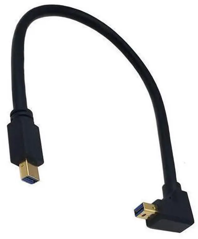 Alt view image 2 of 5 - Mini DisplayPort Cable, 1FT 90 Degree Left Angled 8K Mini DisplayPort (Mini DP) Male to Male 8K Extension Cord for with Mini DP PC/Laptop (Up Angle)