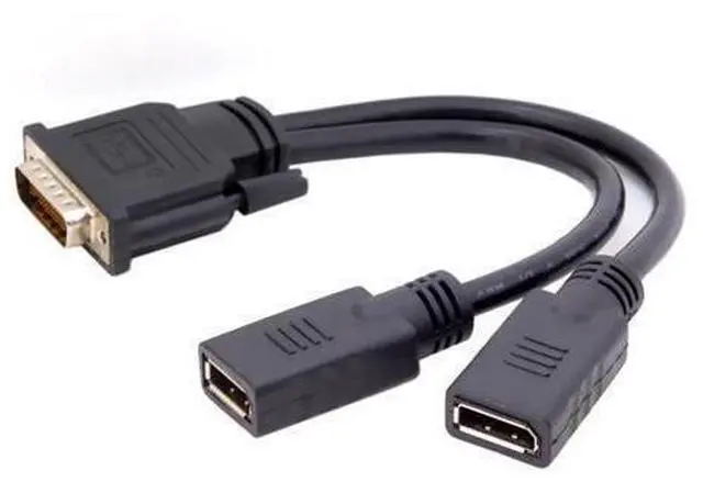 Alt view image 3 of 3 - DisplayPort DP Dual to DMS-59Pin Cable DMS-59Pin Male to Dual DP DisplayPort Female Splitter Cord for PC Graphics Card