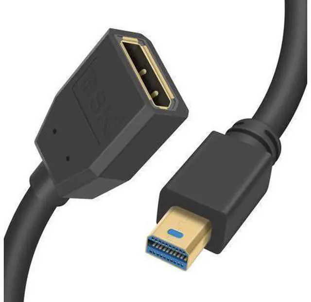 Main image of 8K Mini Displayport to Displayport Extention Cable 1FT, Mini DP to DP1.4, Displayport Female to Mini Displayport Male Extention Cable Support Bi-Directional Transmission 30cm
