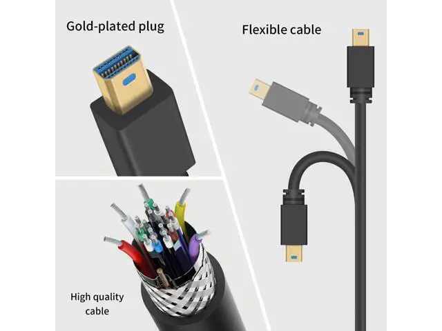 Alt view image 3 of 7 - 8K Mini Displayport to Displayport Extention Cable 1FT, Mini DP to DP1.4, Displayport Female to Mini Displayport Male Extention Cable Support Bi-Directional Transmission 30cm