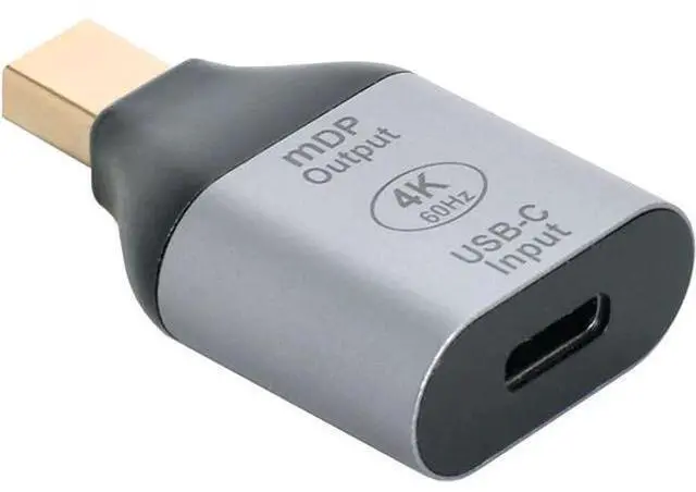 Main image of MIXVIRGO USB-C Type C Female Source to Mini Displayport DP Sink HDTV Adapter 4K 60hz 1080p for Tablet & Phone & Laptop (Not Work for Mini-DP Host to Type-C Monitor)