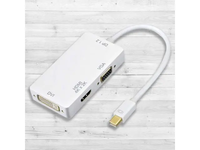 Alt view image 2 of 6 - DP to HDMI-Compatible VGA DVI Adapter Displayport to HDMI-Compatible Two 1080P Adapter 3 in 1 Display Port to HDMI