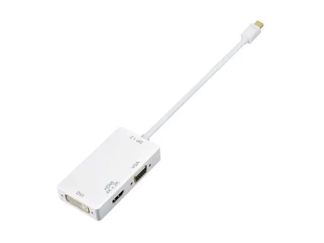 Alt view image 3 of 6 - DP to HDMI-Compatible VGA DVI Adapter Displayport to HDMI-Compatible Two 1080P Adapter 3 in 1 Display Port to HDMI
