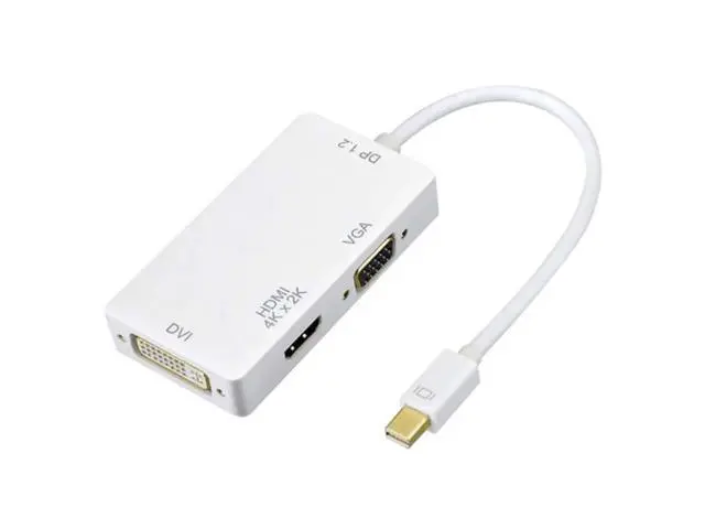 Alt view image 4 of 6 - DP to HDMI-Compatible VGA DVI Adapter Displayport to HDMI-Compatible Two 1080P Adapter 3 in 1 Display Port to HDMI