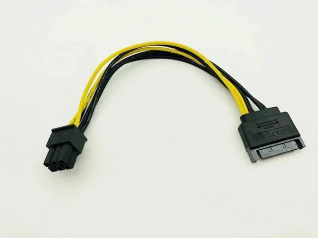 Alt view image 3 of 6 - 5PCS 20CM SATA to 6pin Graphics Card Power Cable SATA 15pin to 6pin PCIe PCI e PCI Express Adapter Power Supply for Miner Mining