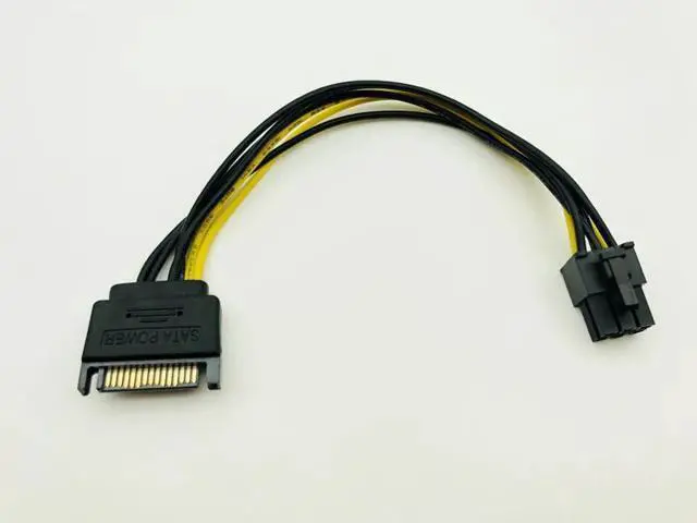 Alt view image 6 of 6 - 5PCS 20CM SATA to 6pin Graphics Card Power Cable SATA 15pin to 6pin PCIe PCI e PCI Express Adapter Power Supply for Miner Mining