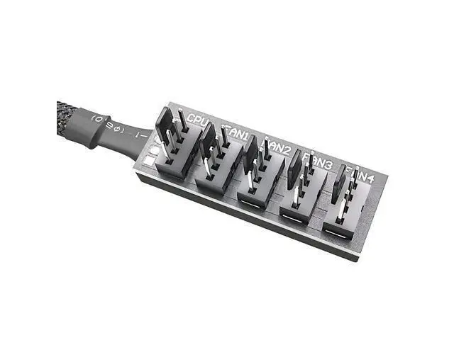 Alt view image 3 of 7 - PWM Fan Hub PC CPU Cooling 4 PIN/3PIN Fan Power Cable Hub Splitter Adapter Sleeved PWM Case Fan Splitter for 12V Desktop Computer Cooler Case Fans 1 to 5 Way (15.7 Inch)