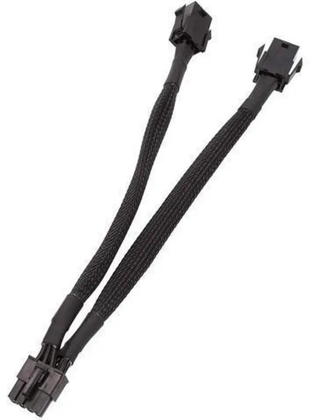 Main image of Dual 6 Pin Female to GPU 8 Pin Male, GPU Power Adapter Cable Braided Sleeved,Computer Cable, Computer Graphics Card Cable, 9 inches 1pack