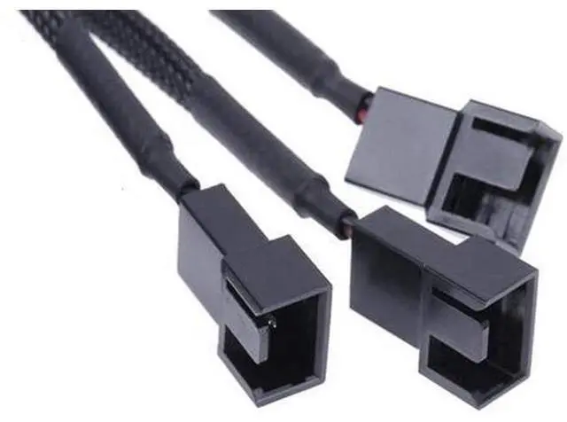 Alt view image 5 of 5 - SATA to 3 x 3 Pin / 4 Pin PMW 12V PC Case Fan Power Adapter Cable, 3-Pin or 4-Pin (PWM Connector) to 15 Pin SATA Computer Cooler Cooling Fan Splitter Y Power Cable 2-Pack