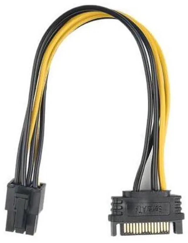 Main image of 1PCS 15pin SATA Male To 6pin PCI-E Power Supply Cable 20cm SATA Cable 15-pin To 6 Pin Adapter Cable 18AWG Wire For Graphic Card