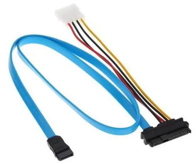 Main image of SAS Serial Attached SCSI SFF-8482 to SATA Cable HDD Hard Disk Drive Adapter Cord 70cm connect SAS controller to SATA hard drives