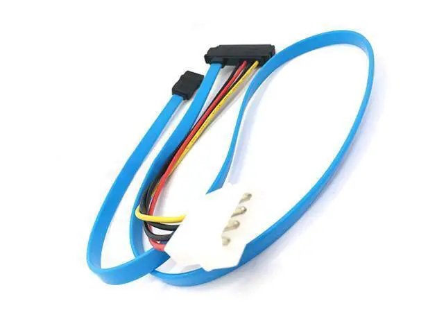 Alt view image 6 of 6 - SAS Serial Attached SCSI SFF-8482 to SATA Cable HDD Hard Disk Drive Adapter Cord 70cm connect SAS controller to SATA hard drives