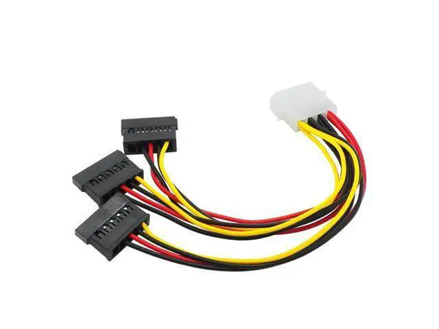 Alt view image 2 of 5 - SATA Adapter Cable IDE 4Pin Male To 3 Port SATA Female Splitter Hard Drive Power Supply Cable SATA Cable 22cm