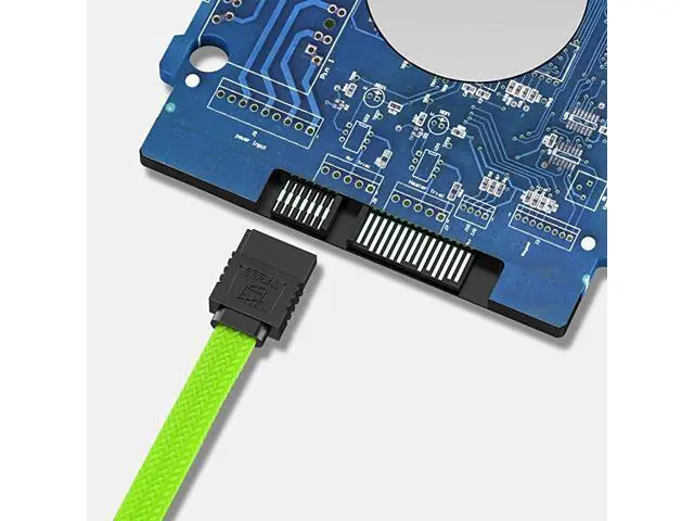 Alt view image 4 of 7 - 3PACK SATA Cable III 3 Pack 6Gbps Straight HDD SDD Data Cable with Locking Latch 18 Inch for SATA HDD SSD CD Driver CD Writer Green