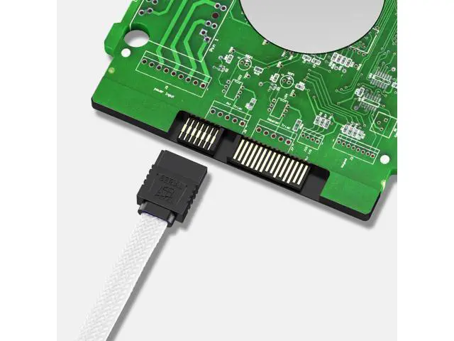 Alt view image 5 of 7 - 3PACK SATA Cable III 3 Pack 90 Degree Straight to Right Angle 6Gbps HDD SDD SATA Data Cable with Locking Latch 50cm 18 Inch for SATA HDD, SSD, CD Driver, CD Writer, White