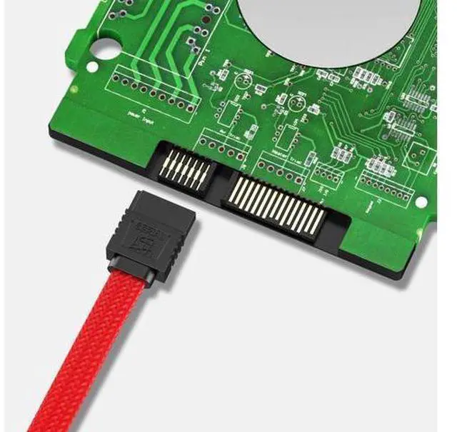 Alt view image 5 of 6 - 3PACK SATA Cable III 3 Pack 90 Degree Straight to Right Angle 6Gbps HDD SDD SATA Data Cable with Locking Latch 50cm 18 Inch for SATA HDD, SSD, CD Driver, CD Writer Red