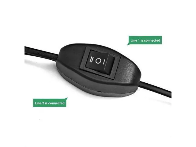 Alt view image 3 of 3 - 5.5x2.1mm 1 Male To 2 Female Plug Jack Splitter Connector Supply DC Power Cable with on-off Switches For CCTV Camera LED Strip