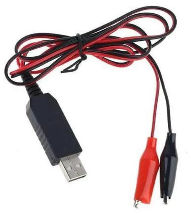 Main image of USB Alligator Clip Electrical Clamp 5V to 3V Power cable for Testing Crocodile Test Clip to USB Adapter Multimeter