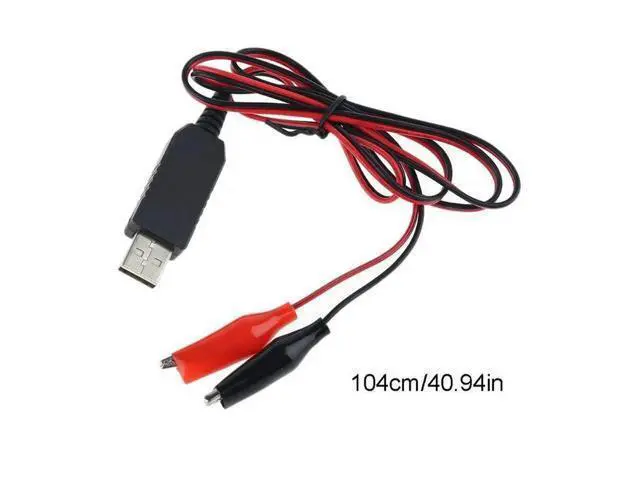Alt view image 3 of 3 - USB Alligator Clip Electrical Clamp 5V to 3V Power cable for Testing Crocodile Test Clip to USB Adapter Multimeter