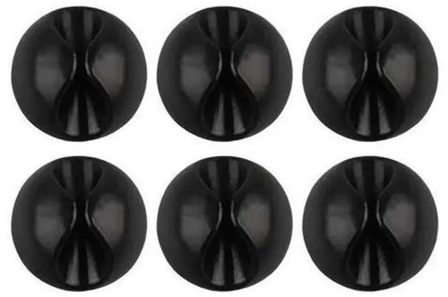 Main image of 6Pcs Desktop Wire Organizer Wear Resist Silicone Cord Clips Desktop Wire Management Clips for Nightstand Power Cord Mouse Cable