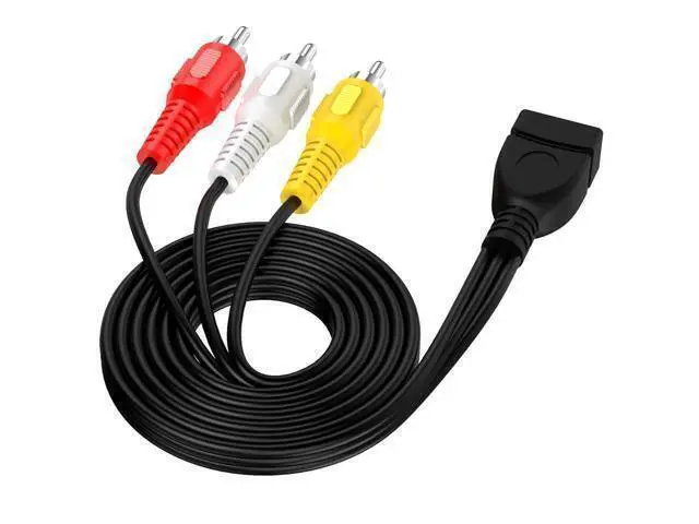 Alt view image 3 of 5 - USB to RCA Cable,3 RCA to USB Cable,AV to USB, USB 2.0 Female to 3 RCA Male Video A/V Camcorder Adapter Cable for TV/Mac/PC 5feet/1.5M