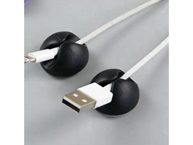 Alt view image 2 of 3 - 6Pcs Desktop Wire Organizer Wear Resist Silicone Cord Clips Desktop Wire Management Clips for Nightstand Power Cord Mouse Cable