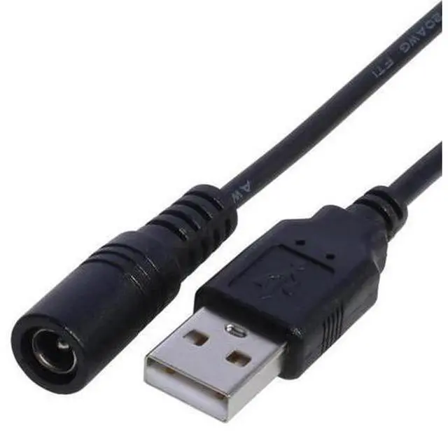 Main image of USB 2.0 Male A to DC 5.5mm x 2.1mm Female Plug Jack DC Power Cord Socket Connector 5V Cable Line 5.5mm*2.1mm for USB Fan/Speaker