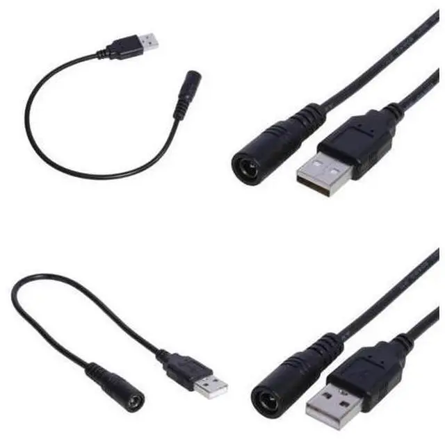 Alt view image 3 of 3 - USB 2.0 Male A to DC 5.5mm x 2.1mm Female Plug Jack DC Power Cord Socket Connector 5V Cable Line 5.5mm*2.1mm for USB Fan/Speaker