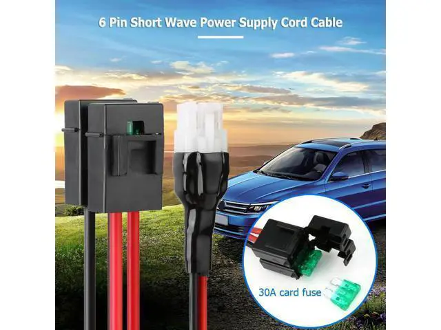 Alt view image 3 of 4 - 1m 30A Six Pin Short Wave Extension Power Cord Cable for Yaesu FT-857D FT-897D
