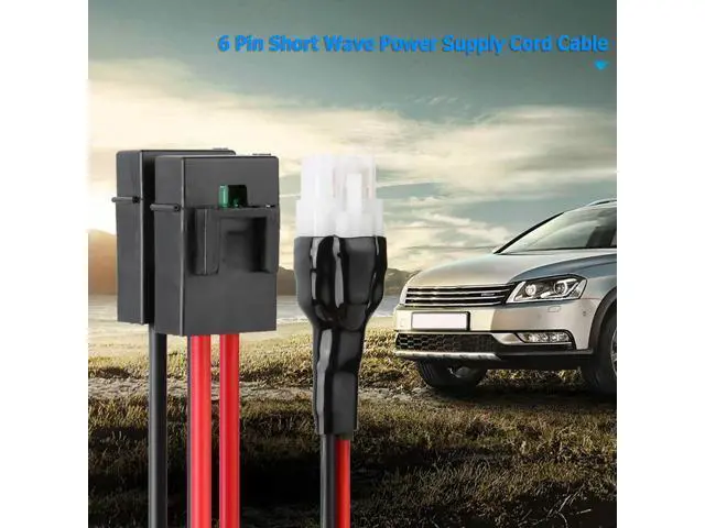Alt view image 4 of 4 - 1m 30A Six Pin Short Wave Extension Power Cord Cable for Yaesu FT-857D FT-897D