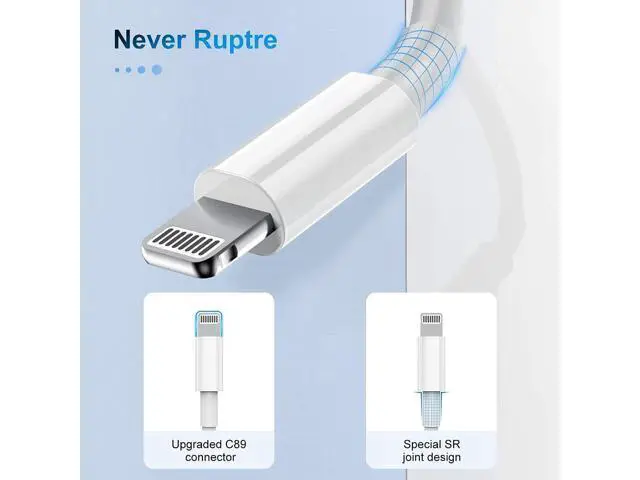 Alt view image 5 of 7 - 3 Pack Apple MFi Certified iPhone Charger Cable Apple Lightning to USB Cable Cord 2.4A Fast Charging Apple Phone Long Chargers for iPhone 12/11/11Pro/11Max/ X/XS/XR/XS Max/8/7/6/5S/SE (3ft White)