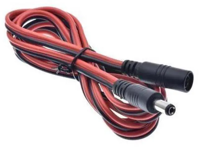 Main image of 16AWG DC Power Plug 5.5 x 2.1mm Female To Male CCTV Adapter Connector Cable 12V 10A 120W Max. Power Extension Cord 1.5m