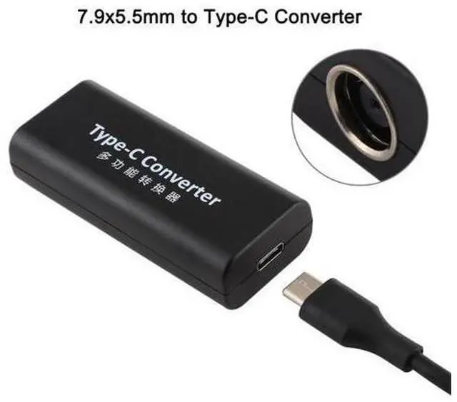 Alt view image 5 of 5 - DC 7.9 x 5.5mm Power Jack Female to USB-C / Type-C Female Power Connector Adapter with 15cm USB-C / Type C Cable