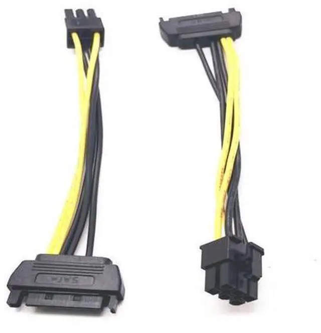 Main image of SATA Power 15P To 6P Graphics Card Reverse Power Wiring 15 Pin 6PIN Graphics Card Power Cord 15CM