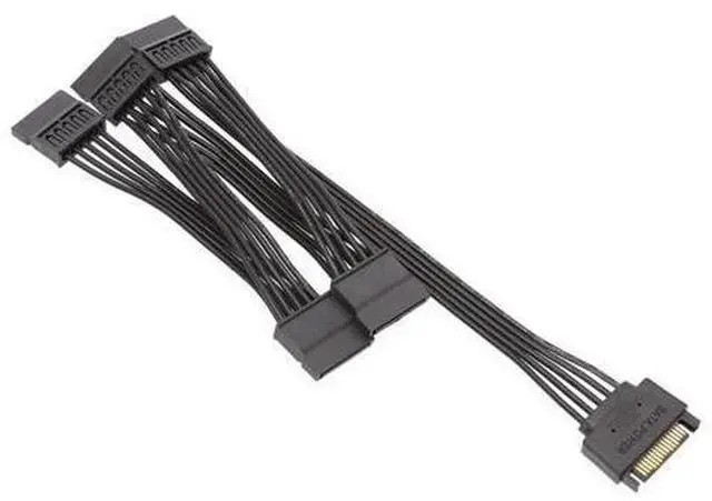 Main image of 15Pin SATA Power Supply Splitter Cable Hard Drive 1 Male to 5 Female Extension Power Cord for DIY PC Sever Power distributor