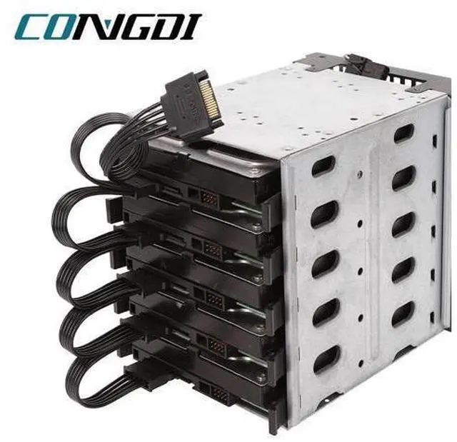 Alt view image 2 of 4 - 15Pin SATA Power Supply Splitter Cable Hard Drive 1 Male to 5 Female Extension Power Cord for DIY PC Sever Power distributor