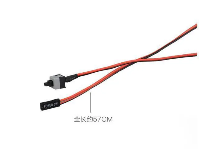 Alt view image 3 of 3 - 1pcs Reset Motherboard Cable Desktop Computer PC Case Power Button SW Switch Power Cord Cable Re-start Switch Cable for Mining