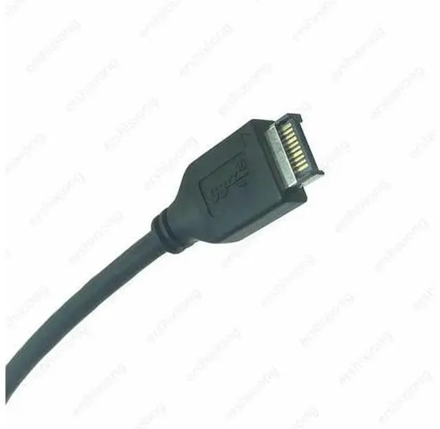 Alt view image 2 of 3 - Type C Cable USB 3.1 Type-E Front Panel Socket USB 3.0 19 Pin to 20Pin Header Extension Cable for Motherboard PC Connector Riser