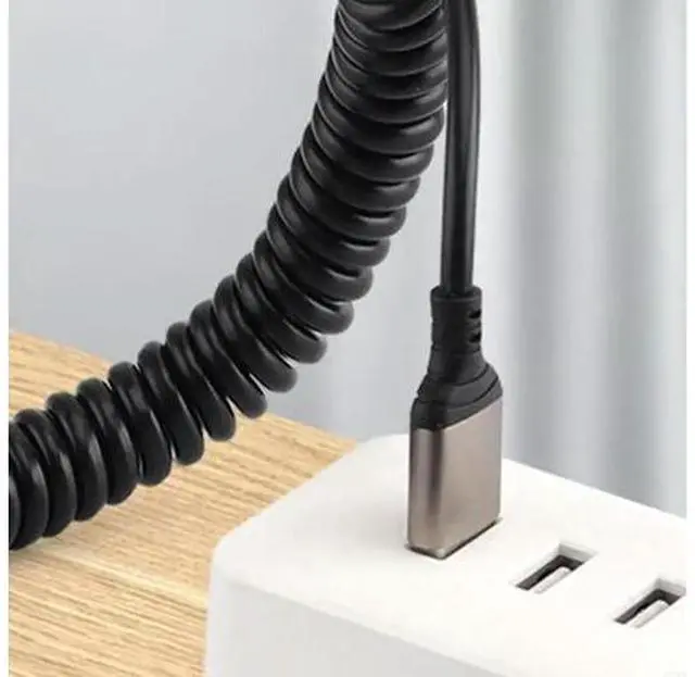 Alt view image 2 of 3 - USB Type C Spring Quick Charger Wire 6A Spring USB Cable USB Charger for Type c Cable