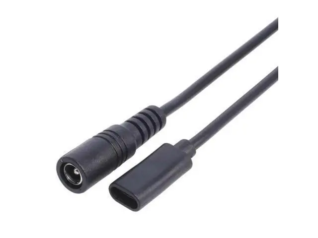Alt view image 2 of 3 - Type-C Female to 5.5x2.1 Female Cable 5521 to Type-C Connector Power Supply Cord 5.5x2.1mm Adapter USB Type C Converter