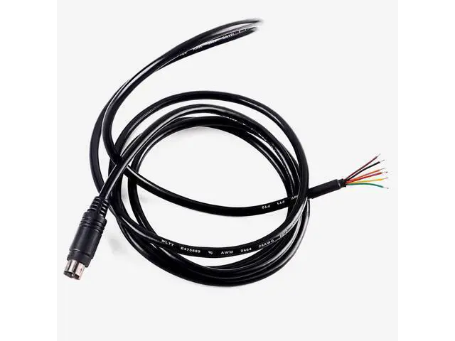 Alt view image 2 of 4 - Mini DIN 6 Pin Male to Bare Wire Adapter Cable, 6-Pin Plug to Open End Connector Cord for DIY, Repair, Audio, Industrial Equipment, 0.5m/1.64ft